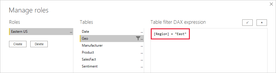 Power BI Row Level Security: DAX Expressions